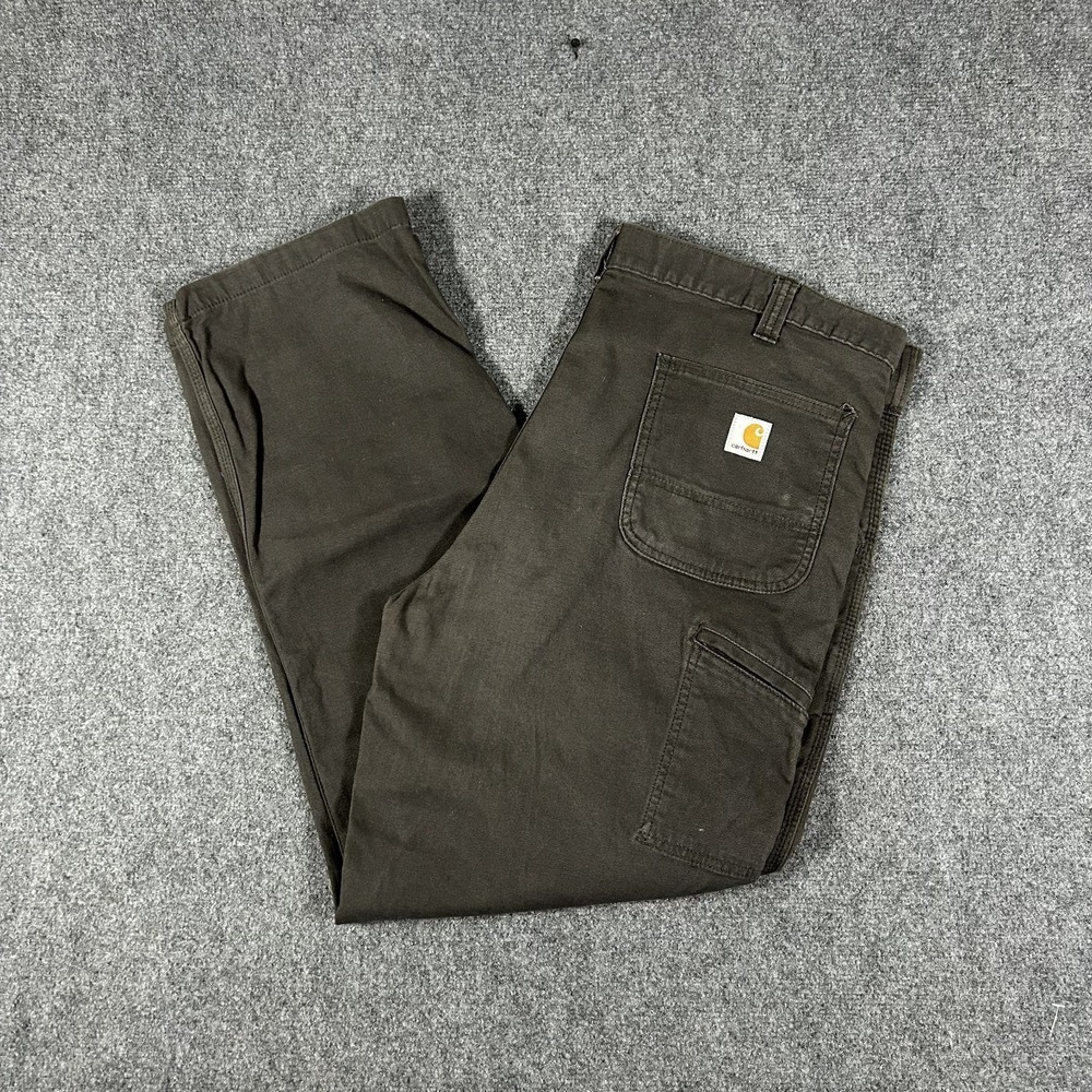 Carhartt Relaxed Fit Work Pants Men's 40x32 Brown Carpenter Utility Pants #2623 - Picture 1 of 9